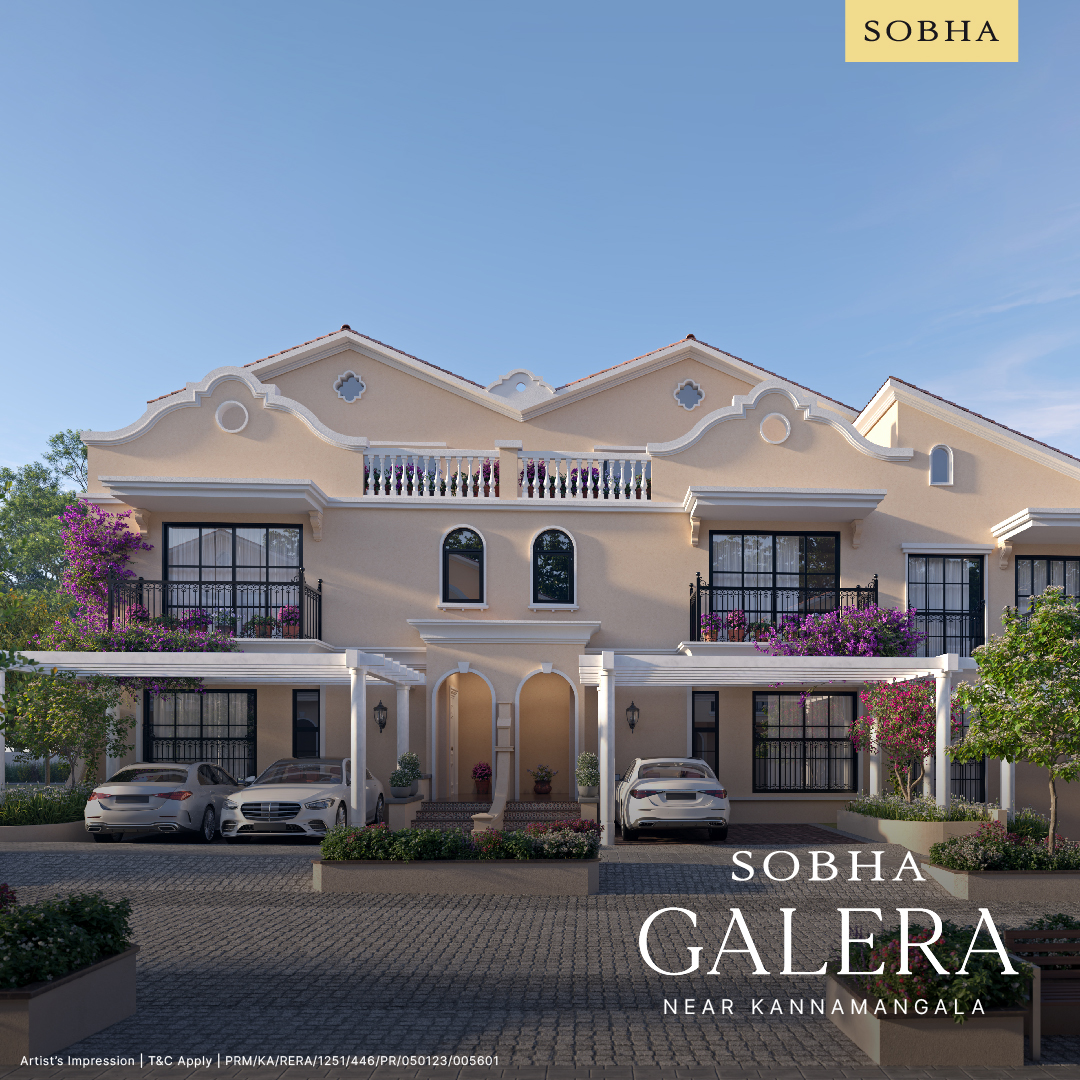 Sobha Galera Spanish‑style villa exterior Whitefield