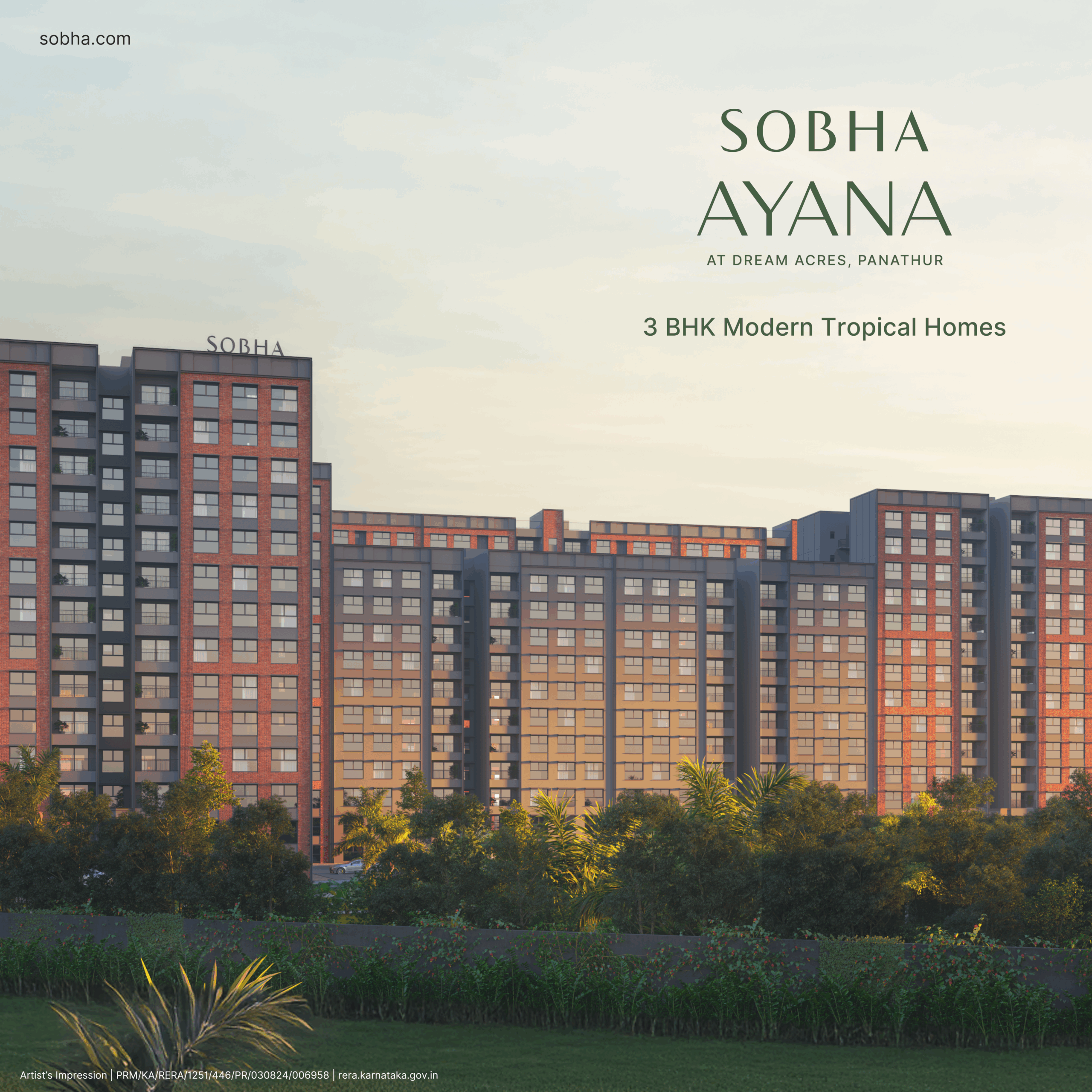 Clubhouse with pool at Sobha Ayana
